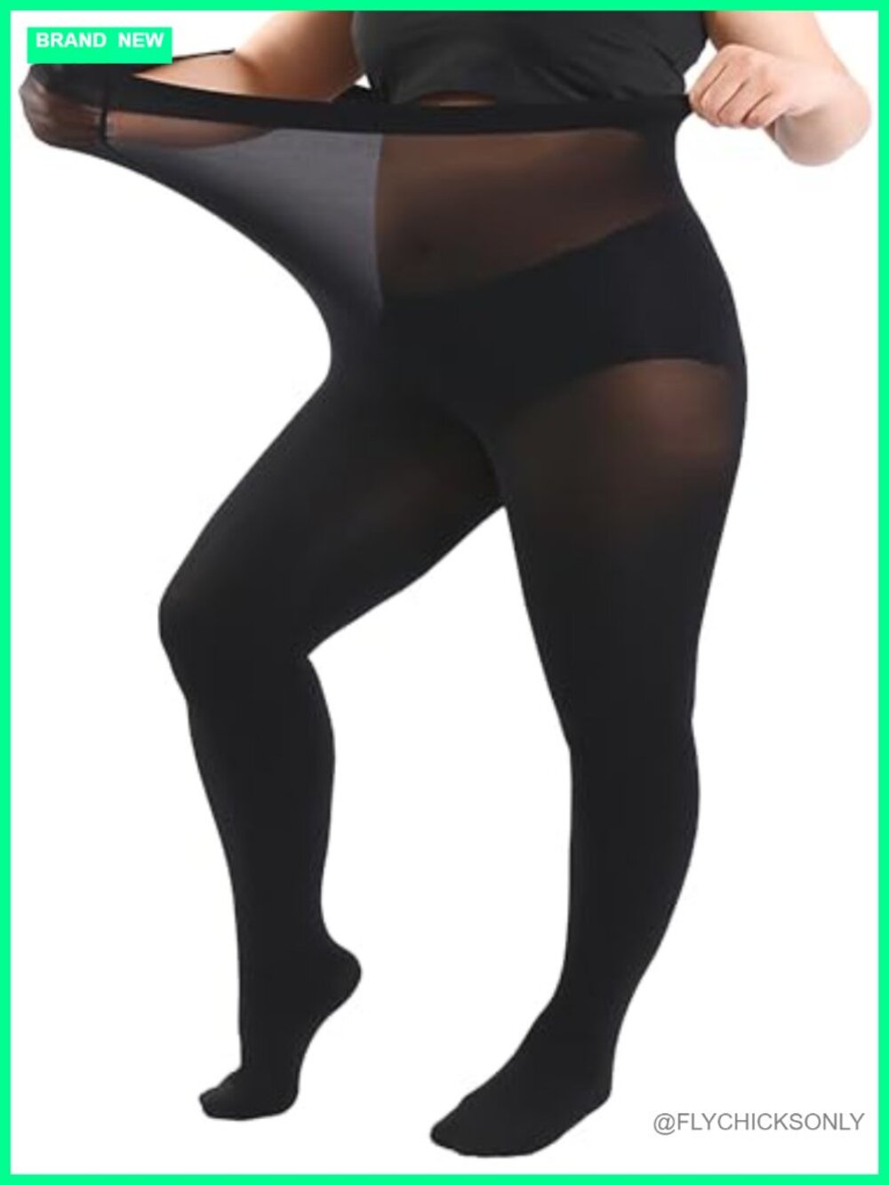 70D Semi Opaque High Waist Tights for Plus Size Women